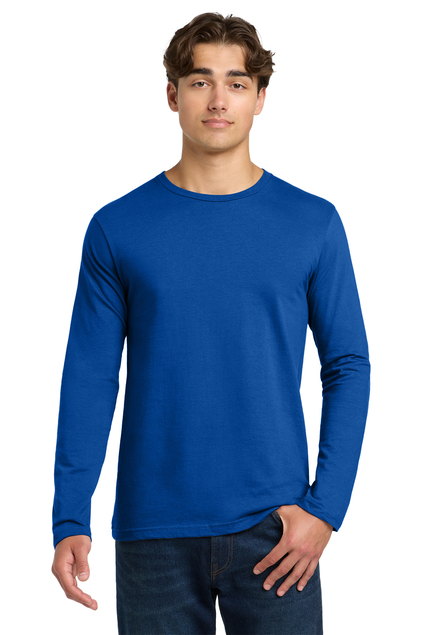 Long-Sleeved Cotton T-Shirt with Custom Screenprint Logo (Front & Back)