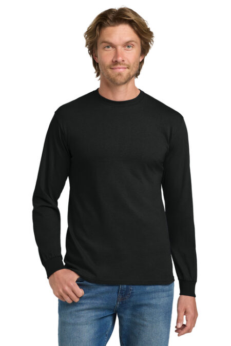 Long-Sleeved Cotton T-Shirt with Custom Logo (DTF Front & Back)