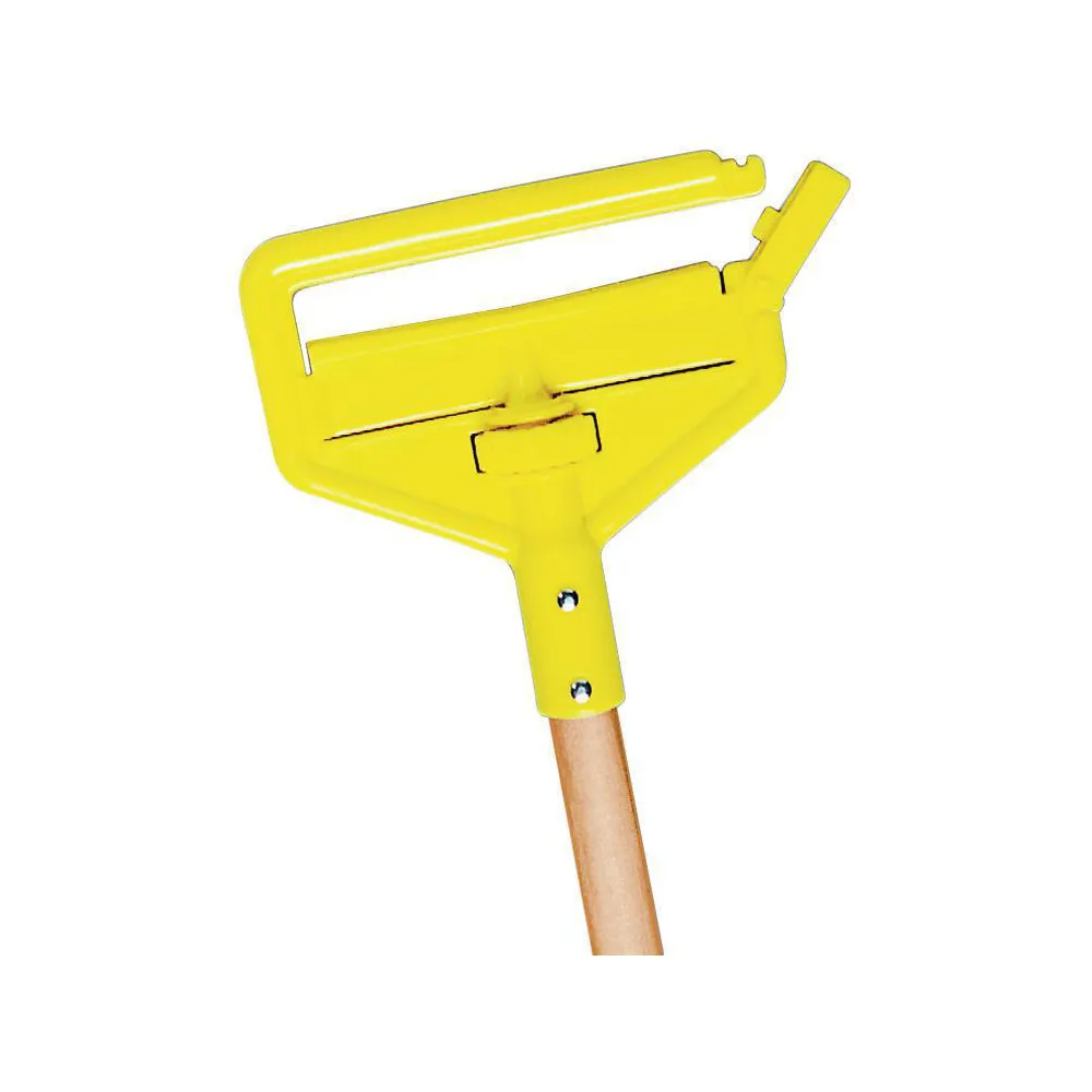 Wet Mop Handle, Side Gate Mop Connection Type, Natural, Wood, 54" Handle Length