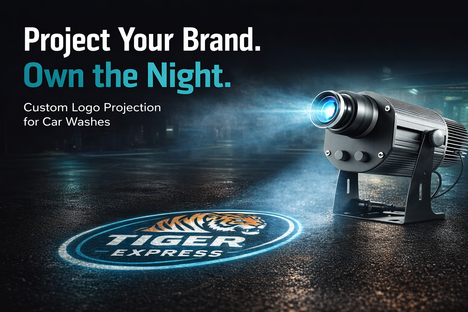 Custom Projection System – In Tunnel Car Wash Branding Light (Shipping will be charged as actual)