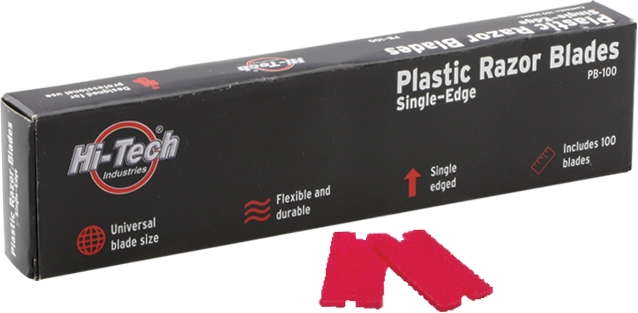 HTI Plastic Razor Blades (100/Box)