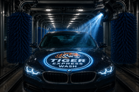 Custom Projection System – In Tunnel Car Wash Branding Light (Shipping not included)