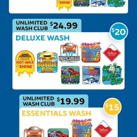 Car Wash Rack Cards