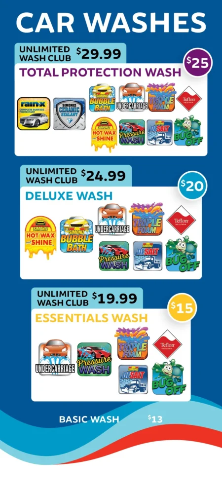 Car Wash Rack Cards