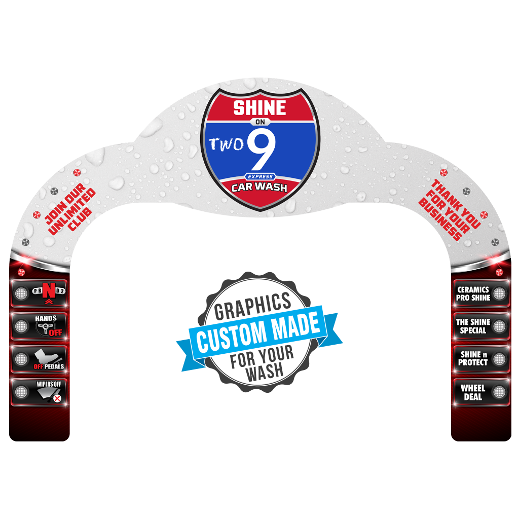 Grand Entry Arches for Car Washes - Lit (Shipping not included)