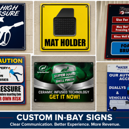Car Wash In-Bay Signs - Cutsom